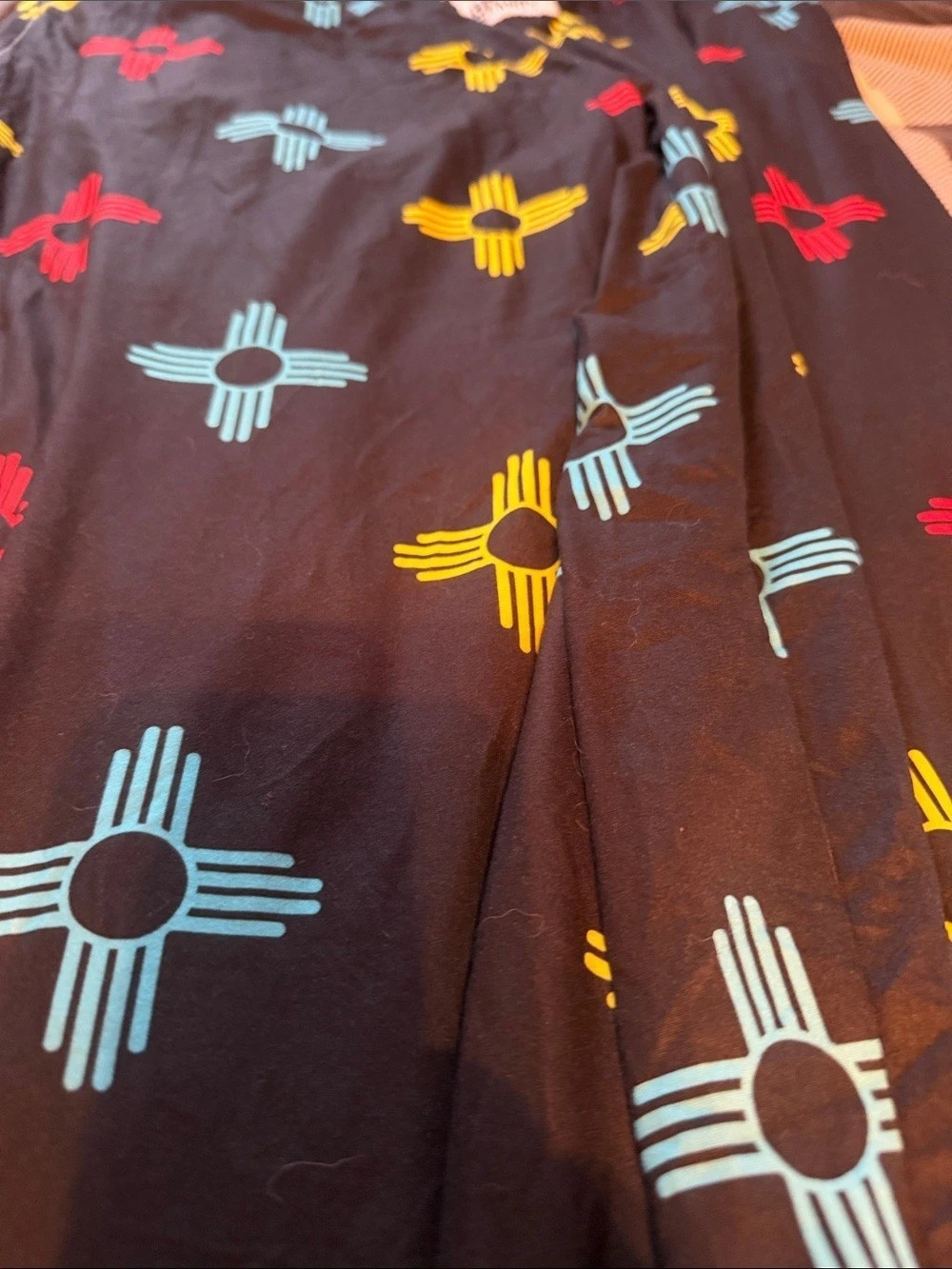 Brief Insanity New Mexico Zia Print Lounge Pants Black & Multicolor XXL